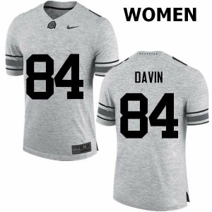 NCAA Ohio State Buckeyes Women's #84 Brock Davin Gray Nike Football College Jersey LDF6145GV
